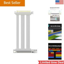 PCIe 5.0 x16 Riser Cable 200mm 90 Degree Right Angle White for Vertical GPU picture