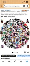 100PCS Star Wars Stickers Cool Pack Cartoon 2-3 inches, Xq100 picture