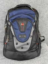 Wenger SwissGear Pegasus 17” Laptop Backpack Black Blue Padded Travel Bag picture