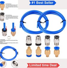 PTFE Bowden Tubing 3D Printer 1.75mm Filament Blue 2x1.5m PC4-M6 PC4-M10 picture