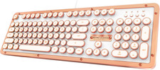 Retro Classic Posh - USB Luxury Vintage Back Lit Mechanical Keyboard (Blue Switc picture