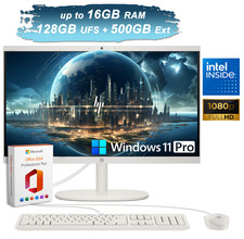 2026 HP All-in-One Desktop 21.5 Intel CPU Upto 16GB RAM 628GB Storage Office Pro picture