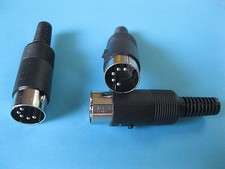 100 pcs Standard DIN Plug 5 Pin Male Connector with Plastic Handle New picture