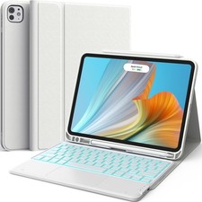 CHESONA iPad Pro 11 M5 M4 Keyboard Case Touchpad Backlit Magnetic Detachable picture