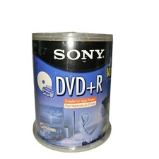 Sony DVD+R 4.7GB 120min 16x Inkjet Printable AccuCORE 100 Pack Spindle New Y2K picture