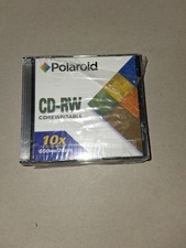 10 Pack Polaroid CD-RW 650MB 74-Minute 10x CD-Rewritable Disc in Slim Case picture