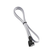 ModFlex Sleeved Right Angle SATA 3 Cable White 60cm Data Transfer Cord PC picture