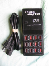 Multi-Port USB Adapter, 12 Port USB Charging Station Hub 3.5ft Power Cord picture