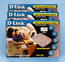THREE (3) D-Link DWL-120 USB WIRELESS ADAPTERS picture