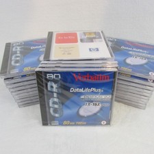 Verbatim CD-R Datalife Plus Premium in Jewel Case Lot of 23 + 1 HP Disc 80 min picture