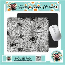 Mouse Pad Black Widow Spider Webs Spooky Halloween Anti Slip Easy Clean picture
