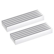 2 Pack M.2 SSD Heatsink Cooler with Thermal Pad for PC, 70x22x10mm, Silver Tone picture