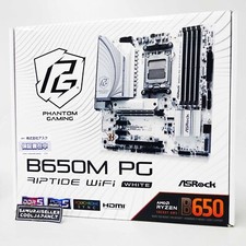 ASRock B650M PG RIPTIDE WIFI White AM5 Micro-ATX Motherboard, DDR5 Japan NEW picture