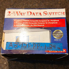 Interex MDS-1A 2-Way DB25 Data Switch 1:2 A/B for IBM PC Beige picture