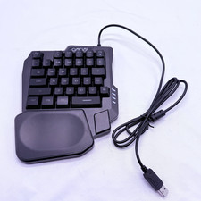 CHONCHOW One Handed Gaming Keyboard, 35 Keys, Rainbow LED, Wired USB, Ergonomic picture