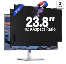 2 Pack 23.8 Inch Magnetic Computer Privacy Screen Filter for Monitor 16:9 Aspect picture