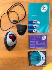 Logitech Cordless Optical TrackMan, trackball type mouse, Used, tested, works picture