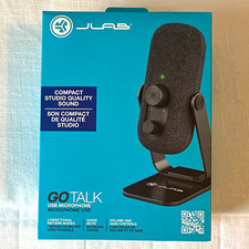 JLab GO TALK USB Microphone Quick Mute Volume/Gain Freestanding Black picture