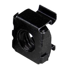 StarTech 100-Pack M6 Square Hole Cage Nuts & Tool, 19in/10in, Black, TAA picture