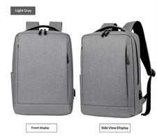 Slim Anti Theft Laptop Backpack USB Port Waterproof Travel Business Bag 15.6 picture