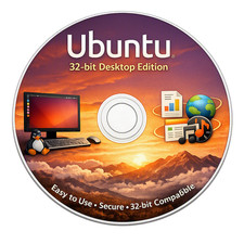 Ubuntu Linux 32‑Bit Desktop DVD – Fast, Secure, Easy to Install OS picture