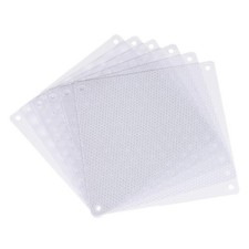 6Pcs PC Dust Filter 140x140mm PVC Computer Case Cooler Dustproof Mesh White picture