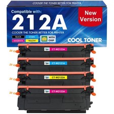 ** NEW HP Compatible Toner | 212A / 212X | Black / Color | With Chips | 4-Pack picture