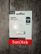 SanDisk 256GB Ultra Luxe USB 3.2 Gen 1 Flash Drive Brand New Sealed picture