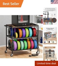 3D Printer Stand with Filament Storage, Heavy Duty Rolling Printer Cart on Wh... picture