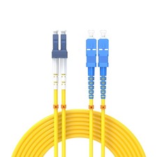 100 FT / 30M OS2 LCUPC To SCUPC Duplex Single Mode 9/125um Fiber Patch Cable picture