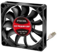 Evercool 70mm x 15mm EC7015M12BP Computer Case Ball Bearing Fan 4-Pin PWM picture