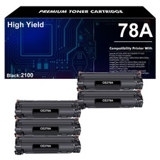 5 x 78A CE278A Toner Cartridge Fits For HP LaserJet Pro P1606DN P1566 M1536DNF picture