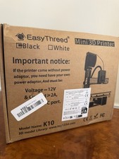 EasyThreed K10 Mini 3D Printer Black and White Compact Design Boxed Model K10 picture