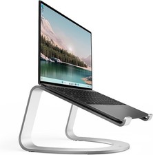 Curve SE Ergonomic Aluminum Laptop and MacBook Stand with Silver picture