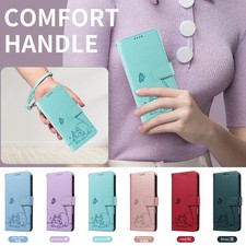 Leather Cat Butterfly Wallet Cover Case for Oppo A60 A78 A5 A74 A16 A40 A57 A58 picture
