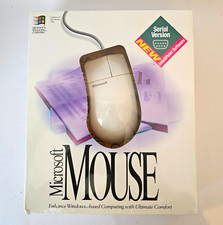Sealed Retro Vintage Microsoft Serial Mouse IBM Windows IntelliPoint Software picture