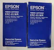 2 NIB Epson ERC-23 B/R Black Red Ribbon Cartridge picture