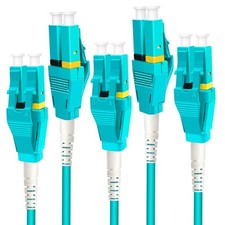 5 PCS Uniboot LC to LC OM3 Fiber Patch Cable Multimode Duplex 10G 1m picture