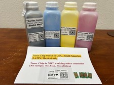 4 Toner Refill for Konica Minolta Bizhub (TNP79, TNP80, TNP81) + 4 Chips picture