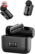 Wireless Lavalier Microphone Type-C Omni-Directional 48kHz 30H Battery for Video picture
