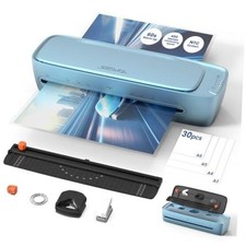 Laminator Machine with Sheets - Thermal Cold Lamination Machine 13 Inch - Blue picture