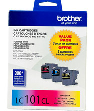 New Genuine Brother LC101 Color 3PK Ink Cartridge In Retail Box In Date picture