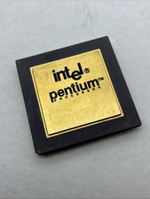 RARE Intel Pentium 66Mhz CPU P60 A80501-66 SX837 Rare Gold Top Processor 1992 picture