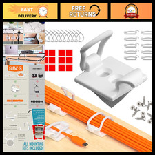 10-Pack Adjustable Elastic Cable Clips - Wire Management Organizer for Home/Offi picture