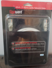 Network Cable Gigaware 25 Foot ft (7.6 m) CAT5E CAT5 GRAY- NIB picture