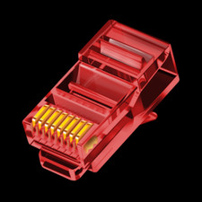 ZoeRax 100PCS Colorful RJ45 Cat6 Pass Through Connector EZ to Crimp Modular Plug picture