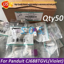 (50-PACK) New For Panduit CJ688TGVL-24 Cat6 Mini-Com Jack Module,Violet ~STSI picture