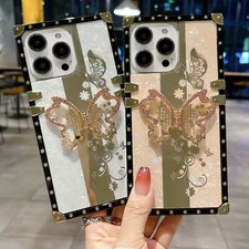 Crystal Butterfly Stand Cover Case For Xiaomi POCO X7 X6 Redmi Note 11 12 13 14 picture