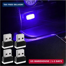 Augeny 4 PCS USB LED Car Interior Atmosphere Lamp, Plug-in USB Decor Night Light picture