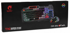 RAIKU T16 RGB Gaming Keyboard Mouse Combo Wired USB LED Backlit PC 104-Key picture